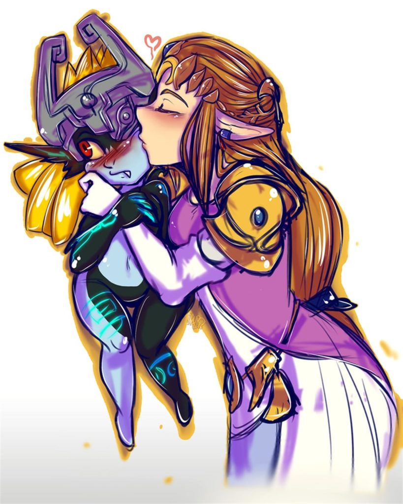 Zelda kissing Midna