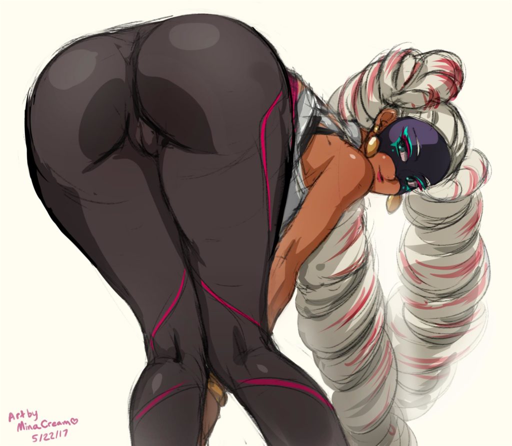 Twintelle bending over tight pants