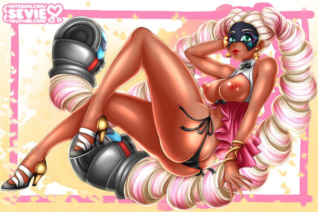 Twintelle posing with her tits out