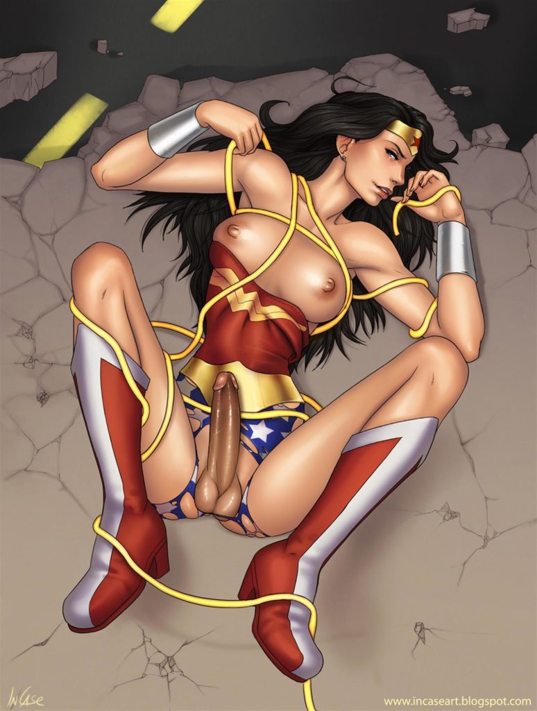 Wonder woman tied up dick hard