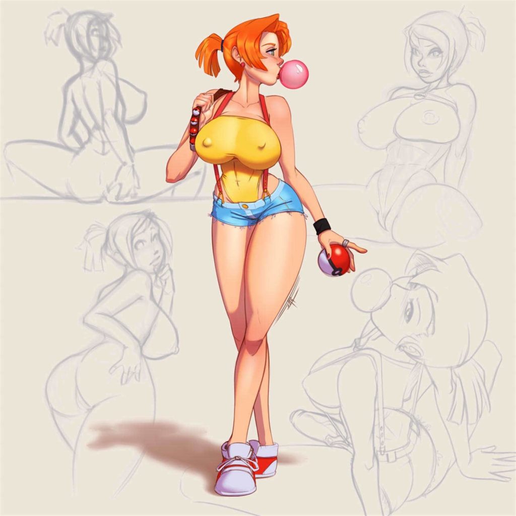 Misty in many poses