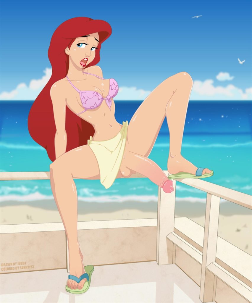 Futa Ariel spreading her legs