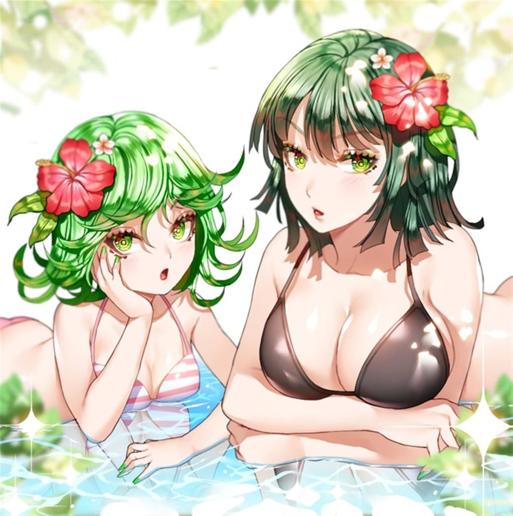 Fubuki and Tatsumaki in bikinis
