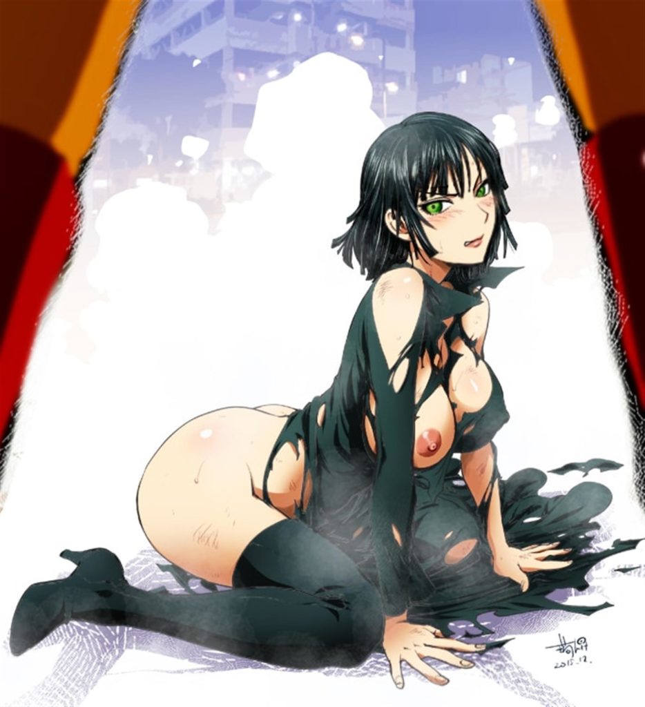 Fubuki defeated with torn clothes