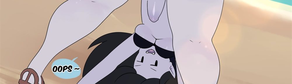 Marceline Bending over with tanning oil dripping from her asshole