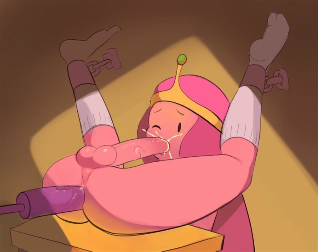 Loli Princess Bubblegum sucking her own dick autofellatio