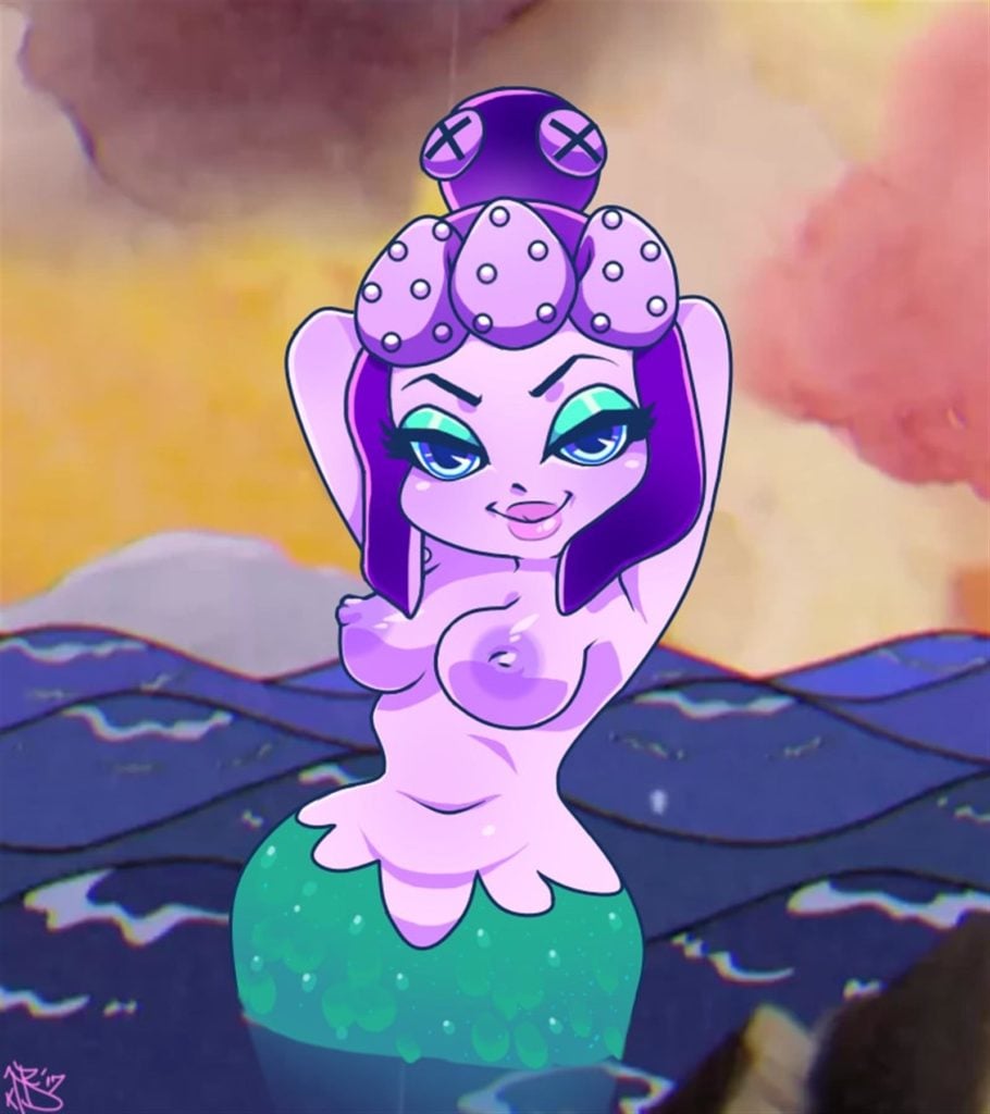 Topless Cala Maria shaking her hips