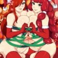 Two futa xmas girls tied up together