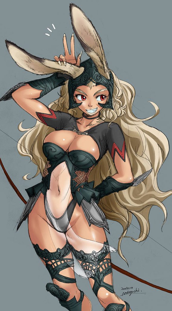 Fran has some big boobs in her revealing armor