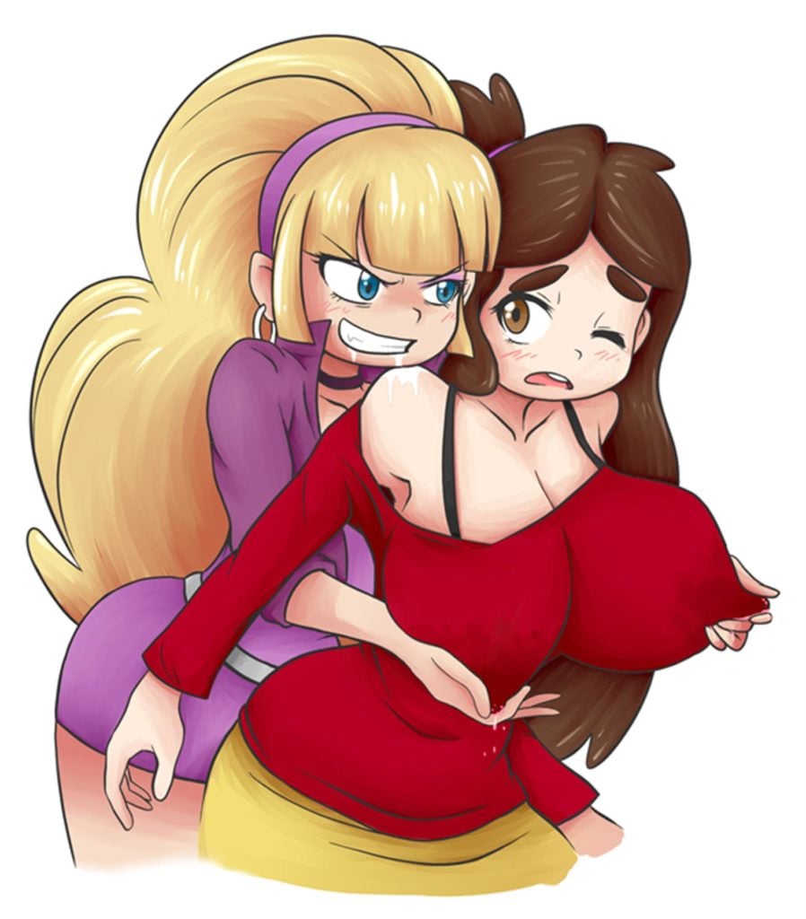 Pacifica playing with Mabels nipples