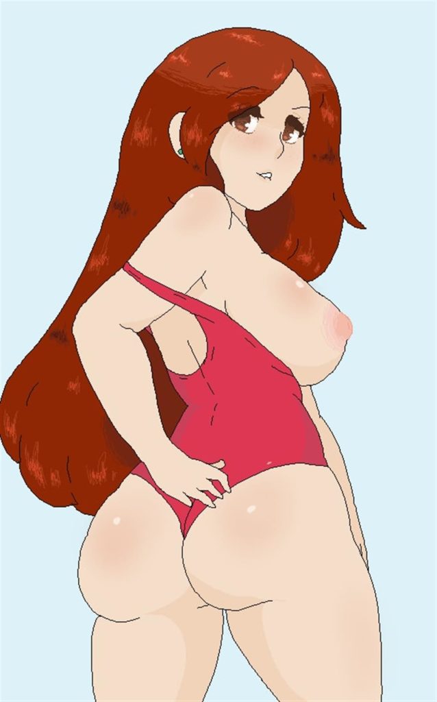 Mabel in a swimsuit