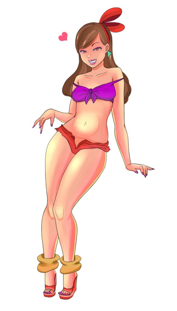 Mabel in a skimpy outfit