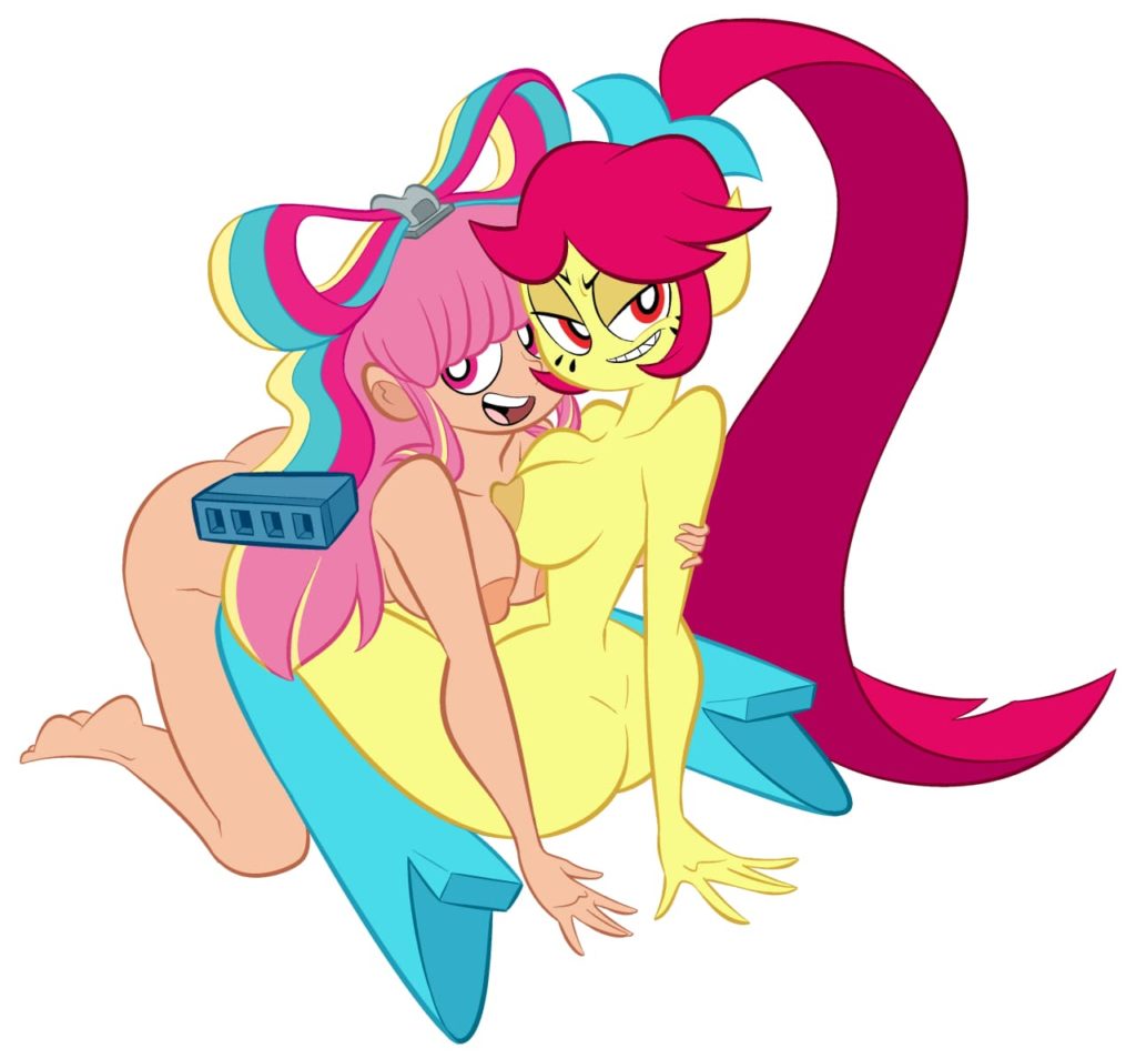 Giffany doing lesbian stuff with this yellow girl