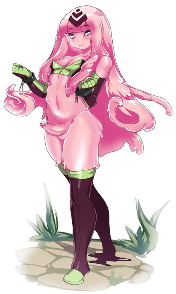 Pink cute slime girl