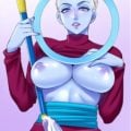 Futa Whis Angel with her tits out and dick dripping cum