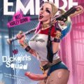 Futanari Harley Quinn from dickgirls squad on the cover of a magazine