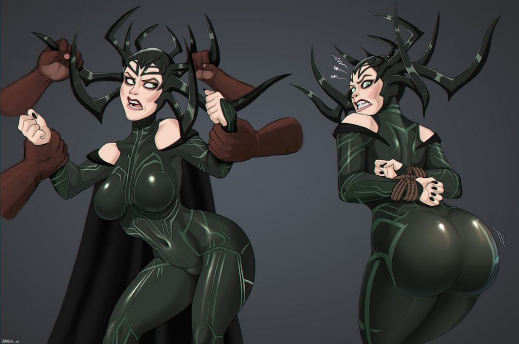 Hela getting tied up