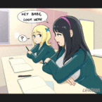 Lewdua - Futa girls in class animated hentai