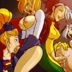 Shoogerbare - Futanari Powergirl,Rogue and Supergirl having sex