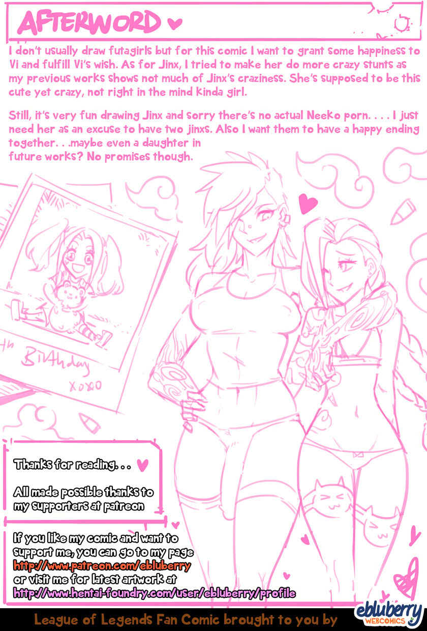 Jinx x Vi x Jinx lol futa comic by Ebluberry (34) | Futapo!