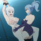 Futa Juvia Lockser fucking Lisanna Strauss underwater Fairy Tail hentai rule 34 porn gif