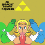 Keycock - Futanari Din Farore Nayru Princess Zelda animated shemale hentai gif