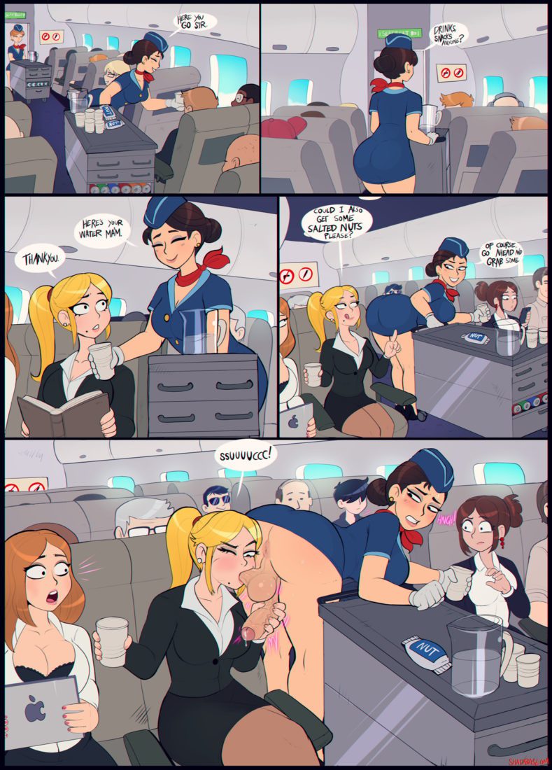 Shadman - Futanari flight attendant hentai porn