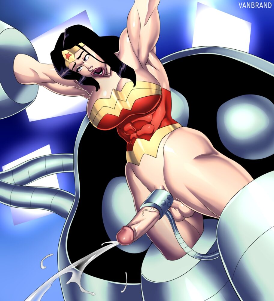Vanbrand - Futanari Wonder Woman dick milking porn
