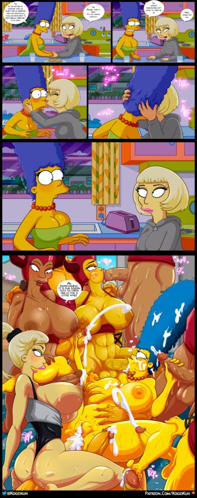 Kogeikun - Futanari Lady Gaga Marge Simpson porn
