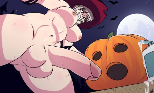 Hellonearthiii - Futa OC Pumpkin Halloween porn 2