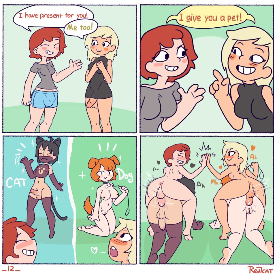 Futanari on male porn comics