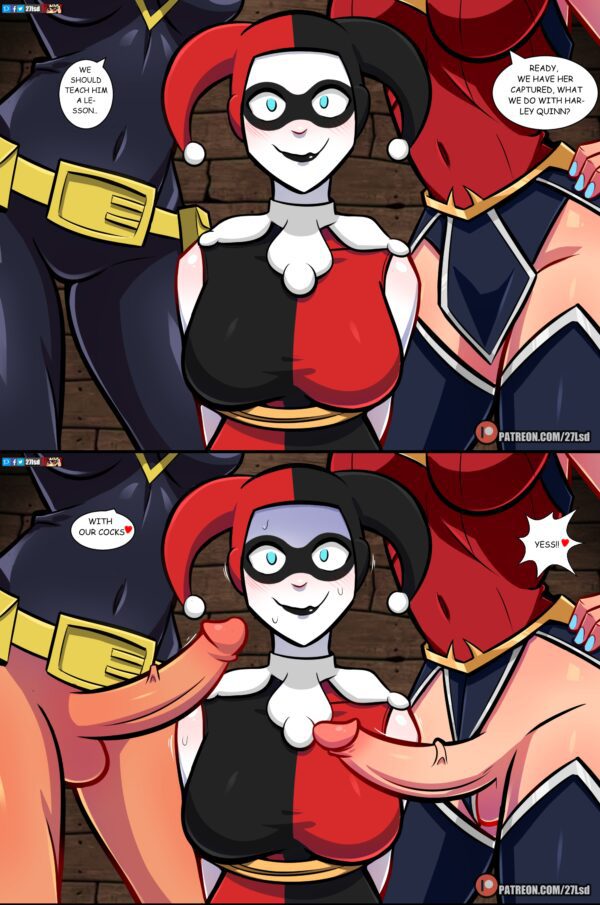 28lsd - Futa Harley Quinn Batgirl Wonder Woman batman porn 1