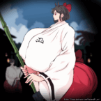 Hataraki Ari - Shrine Priestess and Futa Ghost animation (12)