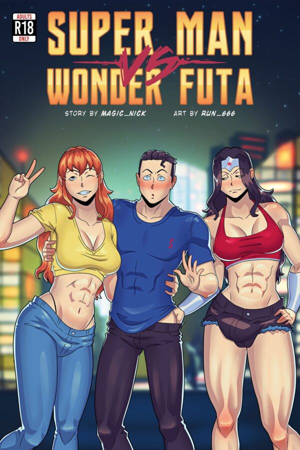 [Futa on Male][Wonder Woman] Super Man VS Wonder Futa Comic by Run 666