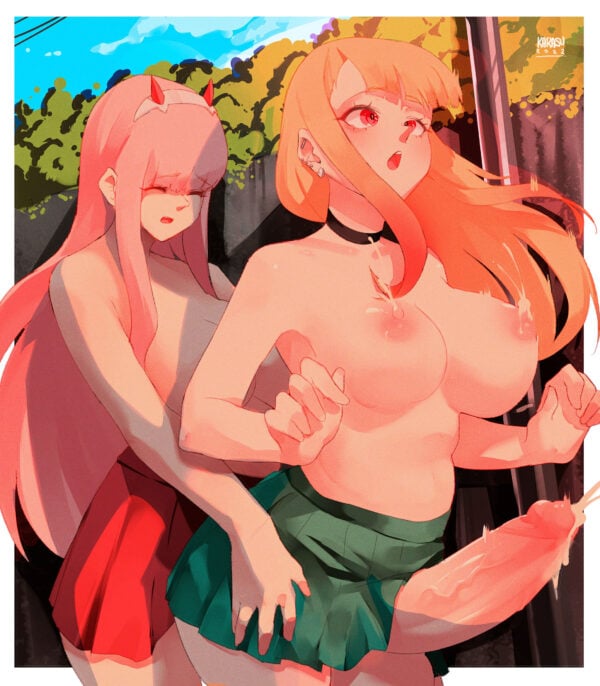 karasuart07 - Futa on futa Kitagawa Marin Zero Two darling in the franxx sono bisque doll rule 34 hentai porn 1