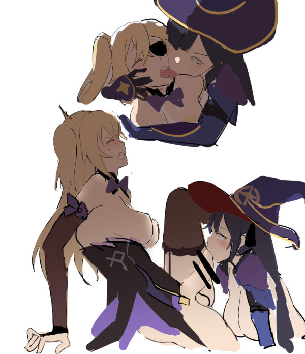 Nebaneba - futa Fischl Mona genshin impact rule 34 hentai porn 1