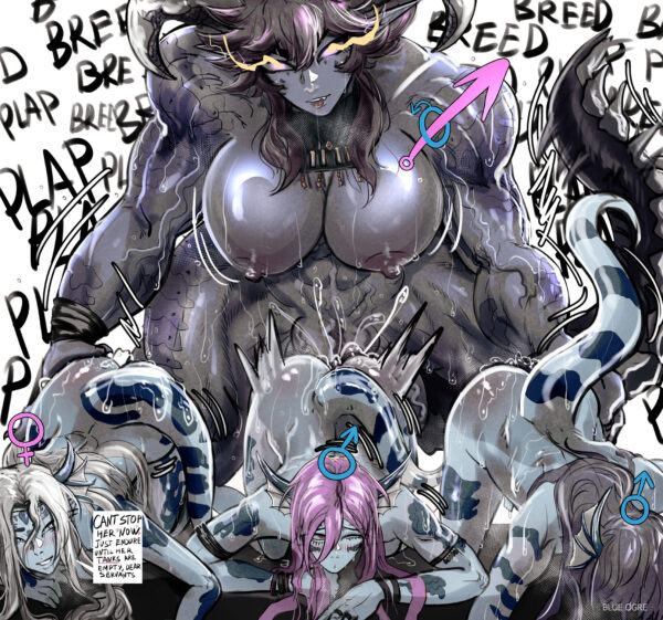 blue ogre - muscular futa on male hentai porn 1