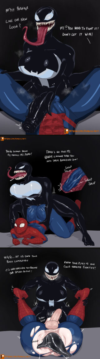 femboycarti - mary jane spider-man she-venom muscular futa on male hentai porn 1
