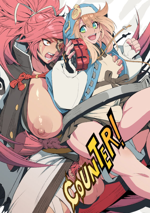 Mikoyan - baiken bridget guilty gear strive muscular futa on male hentai porn 1
