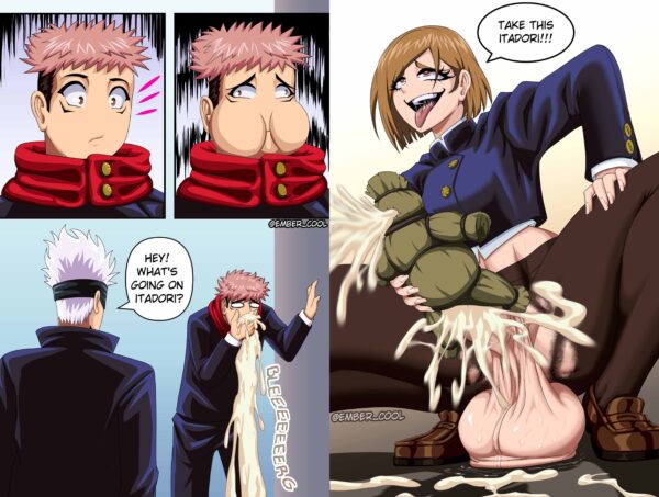 ember_cool - futa itadori yuuji kugisaki nobara satoru gojo jujutsu kaisen hentai porn