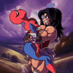 z117 - futa diana prince peter parker spider - man wonder woman dc comics vs. marvel spider - man (series)