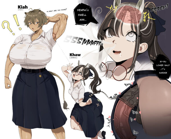 lewdlinly - giant futa khaw (lewdlinly) kiah original character hentai porn