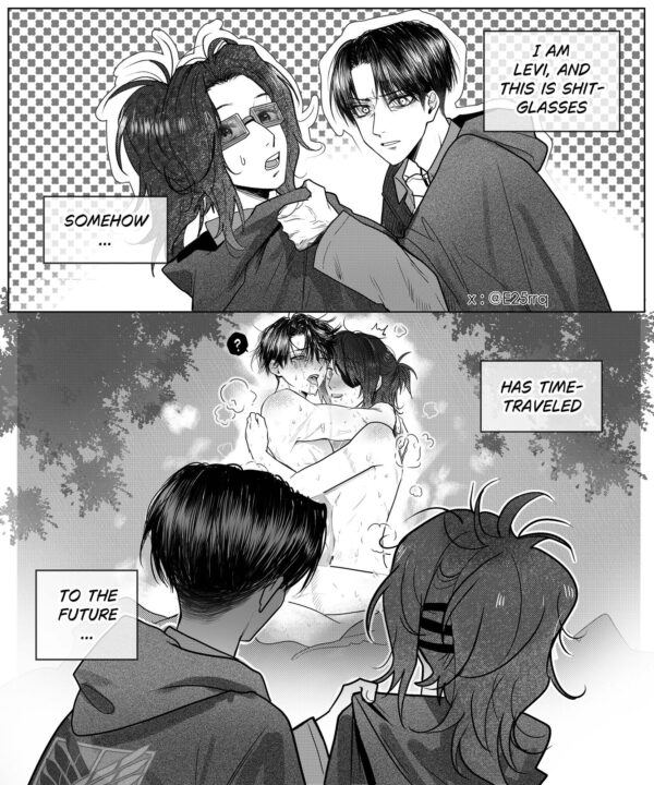 artist-unknown - futa hange zoe hanji zoe levi ackerman attack on titan shingeki no kyojin hentai porn