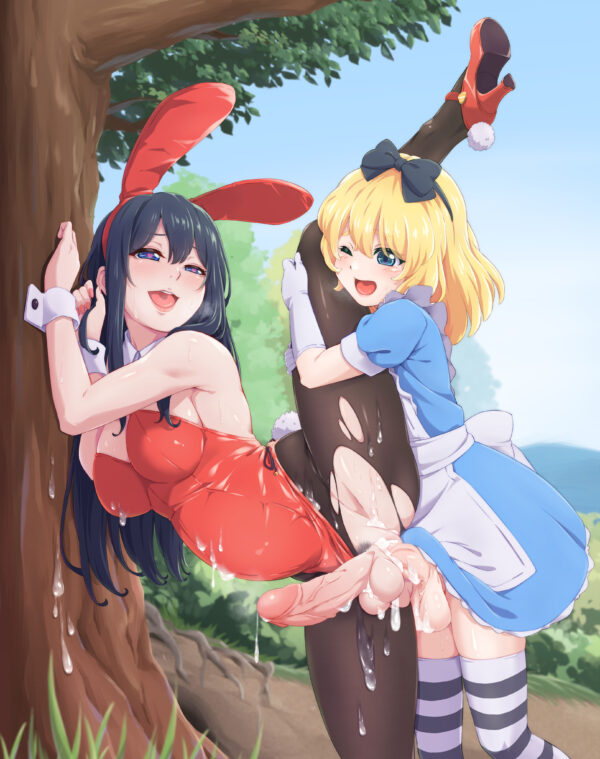 kujya - futa on futa alice liddell alice in wonderland hentai porn(1)