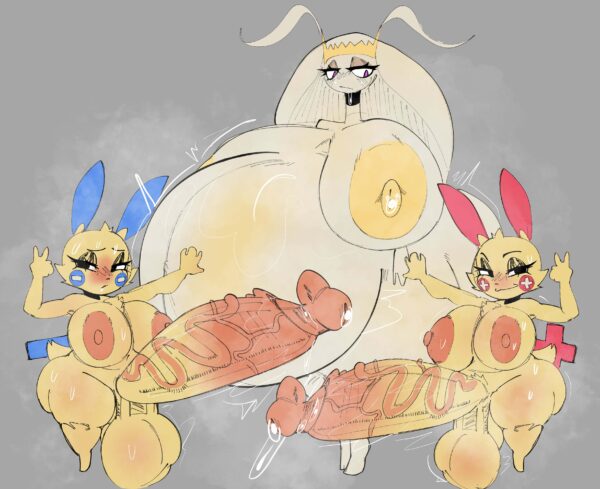kopokofiart - futa generation 3 pokemon generation 7 pokemon minun pheromosa plusle pokemon (species) ultra beast nintendo pokemon hentai porn