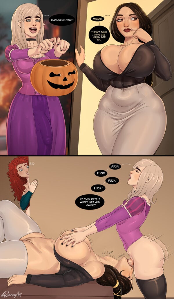 rocner - futa cerez (rocner) merida original character queen elinor brave disney halloween pixar text or caption hentai porn
